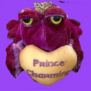 G.A.C. Prince Charming Velvet Pink Frog